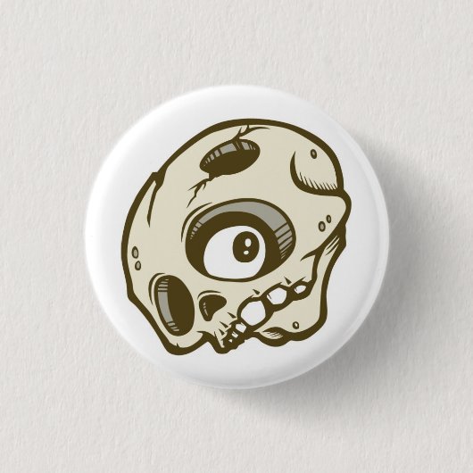 Skull Ronde Button 3,2 Cm (Voorkant)