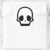 Skull Ronde Sticker (Tas)