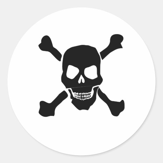 Skull Ronde Sticker (Voorkant)