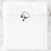 skull ronde sticker (Tas)