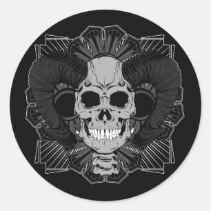Skull Ronde Sticker