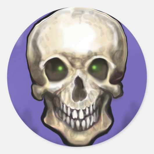 Skull Ronde Sticker (Voorkant)
