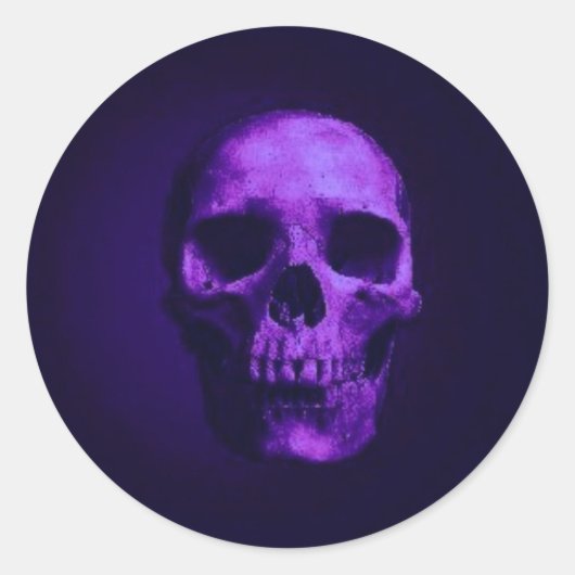 Skull Ronde Sticker (Voorkant)