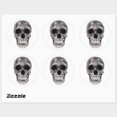 Skull Ronde Sticker (Vel)