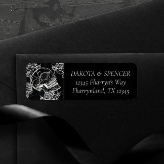 Skull Roos Chalk | Adres Funky Gothic Grunge Etiket