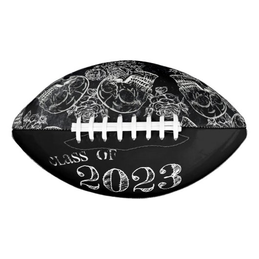 Skull Roos Chalk | Funky Gothic Grunge Afstuderen American Football (Voorkant)