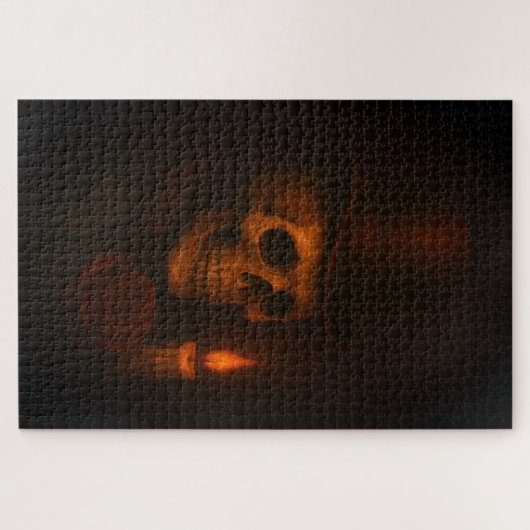 Skull, Rose & Candle Puzzle – Dark Elegance Series Legpuzzel (Horizontaal)