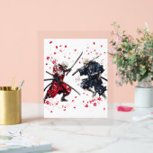 Skull Samurai Duel Acryl Bord (Huwelijk)
