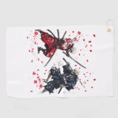 Skull Samurai Duel Golfhanddoek (Horizontaal)