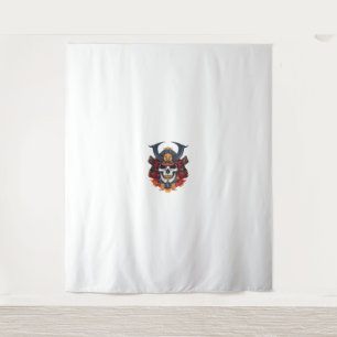 Skull Samurai Mask Wandkleed