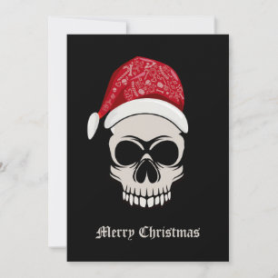 Skull Santa Merry kerstfeestdag Kaart
