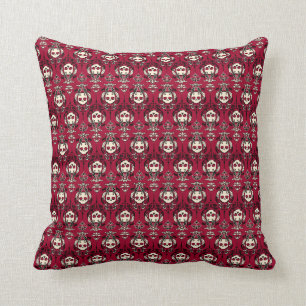 Skull-Scapes Damask Pillow Kussen