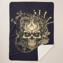 Skull Sherpa Deken