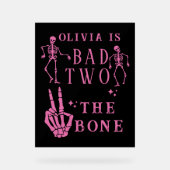 Skull Skeleton Bad to the Bone 2nd Birthday  (Recto)