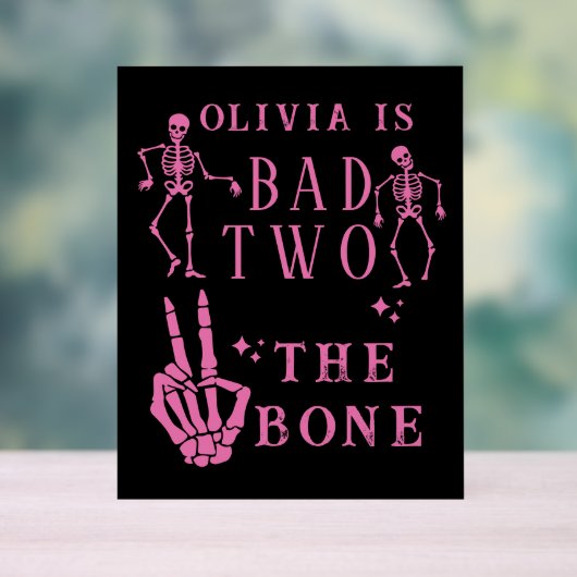 Skull Skeleton Bad to the Bone 2nd Birthday  (Neutre)