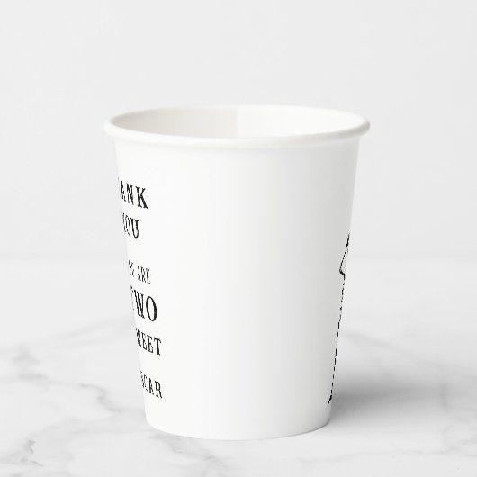 Skull Skeleton Bad to the Bone 2nd Birthday Papieren Bekers (Links)