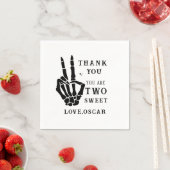 Skull Skeleton Bad to the Bone 2nd Birthday  Servet (Insitu)