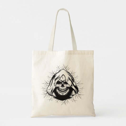 Skull Skeleton Halloween Canvas tas (Achterkant)
