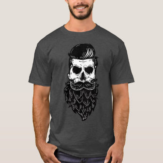 Skull Skull Beard Bearing Skull T-shirt