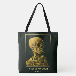 Skull Smoking – Unieke Van Gogh geïnspireerd Draagtas