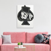 Skull Spade Painted by Mark Elsen Canvas Afdruk (Insitu (Woonkamer))