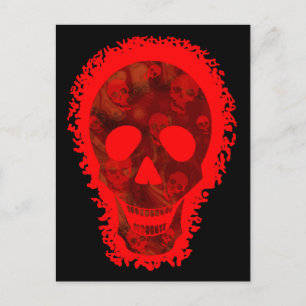 Skull Spect Big Skull Red briefkaart