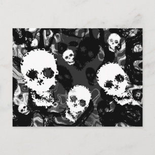 Skull Specters B&W briefkaart