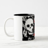 Skull Specters B&W "Komaan en spelen!" mok met twe (Links)