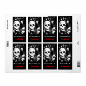 Skull Specters B&W zwenkplaatlabel Etiket (Full Sheet)