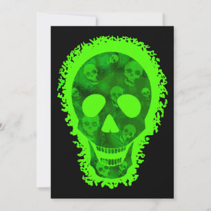 Skull Specters Big Skull Green-uitnodiging Kaart
