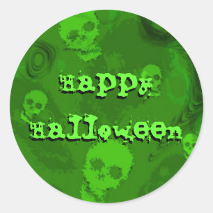 Skull Specters 'Happy Halloween' sticker