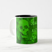 Skull Specters "Kom en spel!" mok met twee toonaan (Voorkant links)