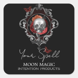  Skull Spell Jar Labels