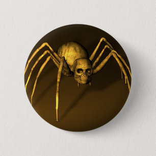 Skull Spider Ronde Button 5,7 Cm