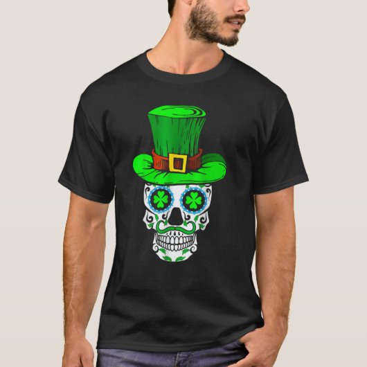 Skull St Patricks Day Irish Saint Patricks Day of  T-shirt (Voorkant)