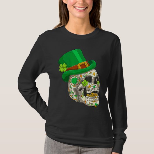 Skull St Patricks Day Irish  Saint Patricks Day of T-shirt (Voorkant)