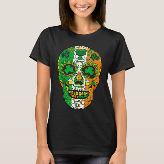 Skull St Patricks Day Irish Saint Patricks Day of T-shirt (Voorkant)