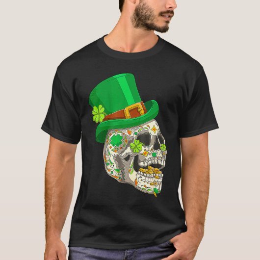 Skull St Patricks Day Irish  Saint Patricks Day of T-shirt (Voorkant)