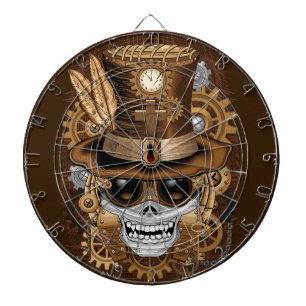 Skull Steampunk Voodoo Retro Machine Dartbord