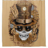 Skull Steampunk Voodoo Retro Machine Douchegordijn (Voorkant)