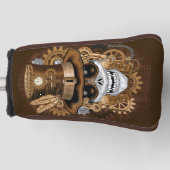 Skull Steampunk Voodoo Retro Machine Golfheadcover (Voorkant)