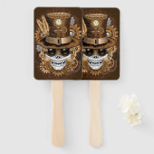 Skull Steampunk Voodoo Retro Machine Handwaaier (Voorkant en achterkant)