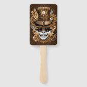 Skull Steampunk Voodoo Retro Machine Handwaaier (Achterkant)