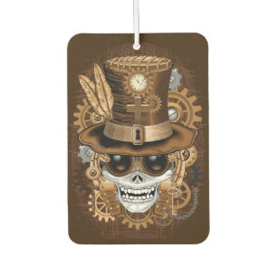 Skull Steampunk Voodoo Retro Machine Luchtverfrisser