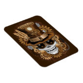 Skull Steampunk Voodoo Retro Machine Magneet (Rechterzijde)