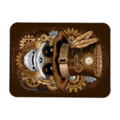 Skull Steampunk Voodoo Retro Machine Magneet (Horizontaal)