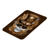 Skull Steampunk Voodoo Retro Machine Magneet (Linkerzijde)