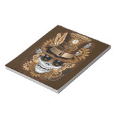 Skull Steampunk Voodoo Retro Machine Notitieblok (Gedraaid)