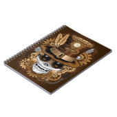 Skull Steampunk Voodoo Retro Machine Notitieboek (Linkerzijde)