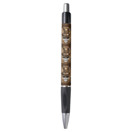 Skull Steampunk Voodoo Retro Machine Pen (Voorkant Verticaal)
